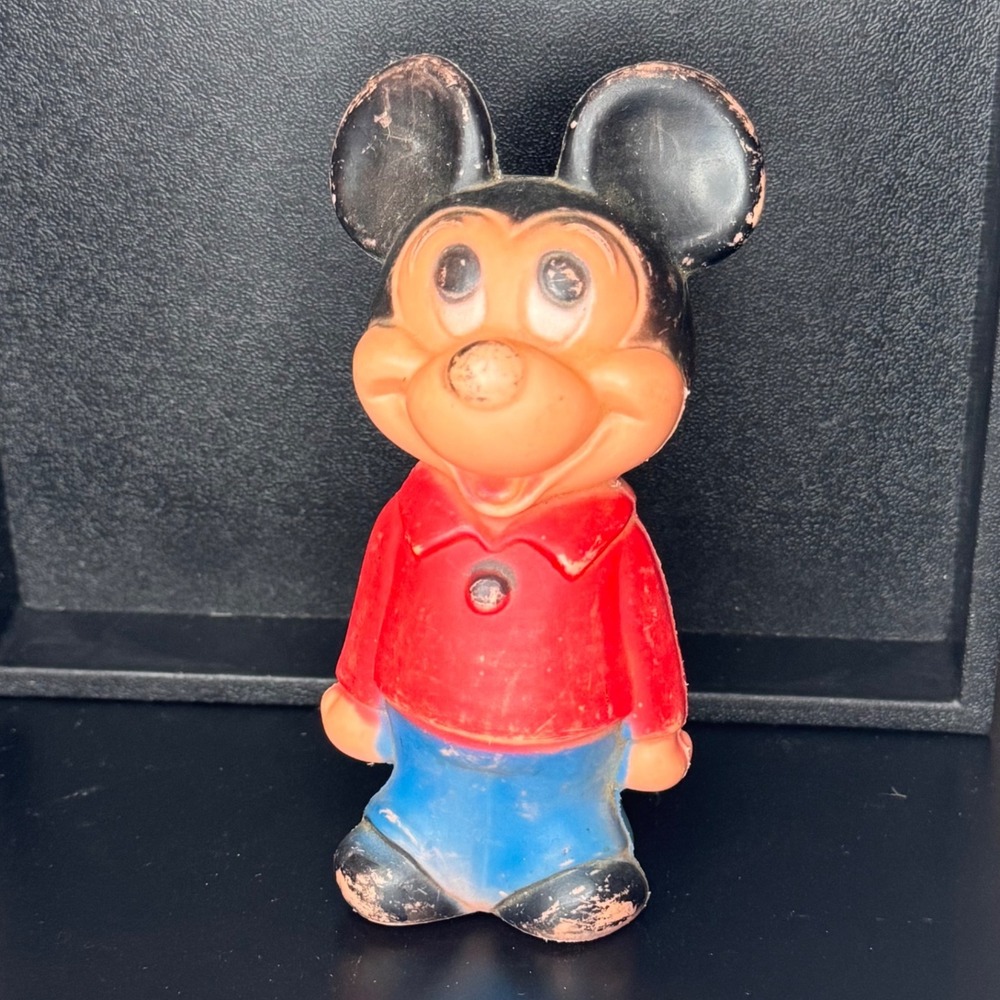 Vintage‎ Antique 60s Mickey Mouse Toy Walt Disney Productions Plastic Figurine